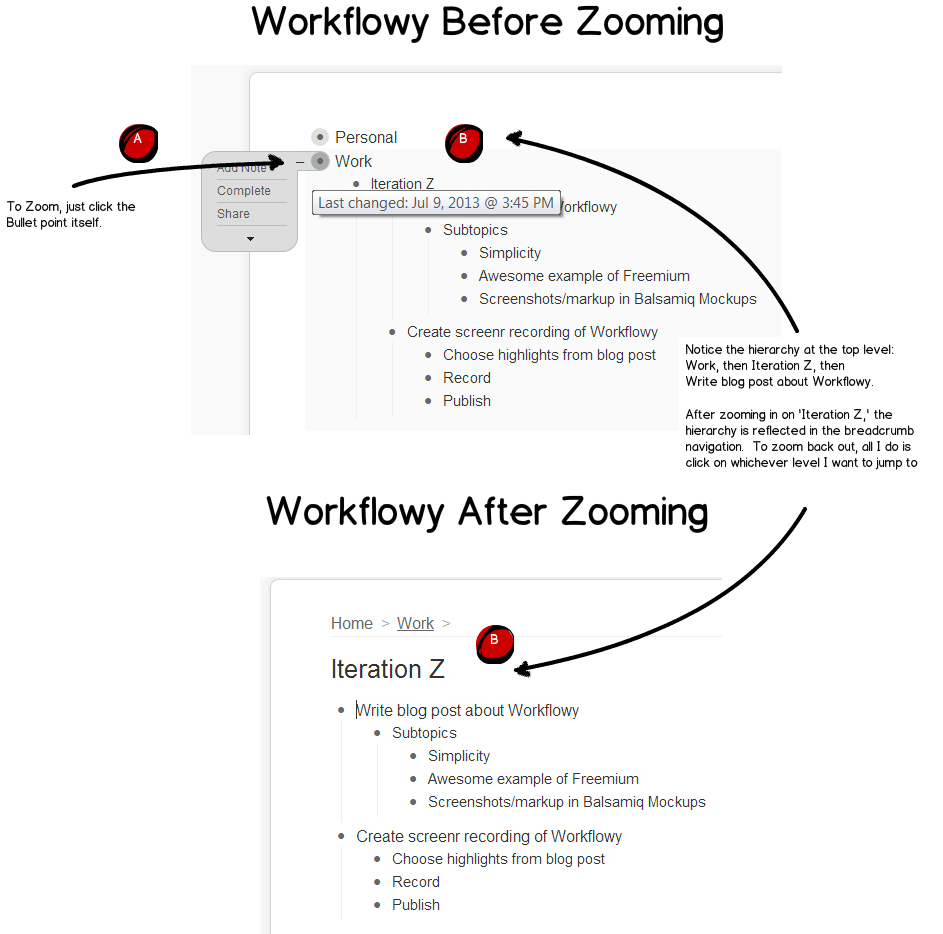 workflowy before zooming and after zooming