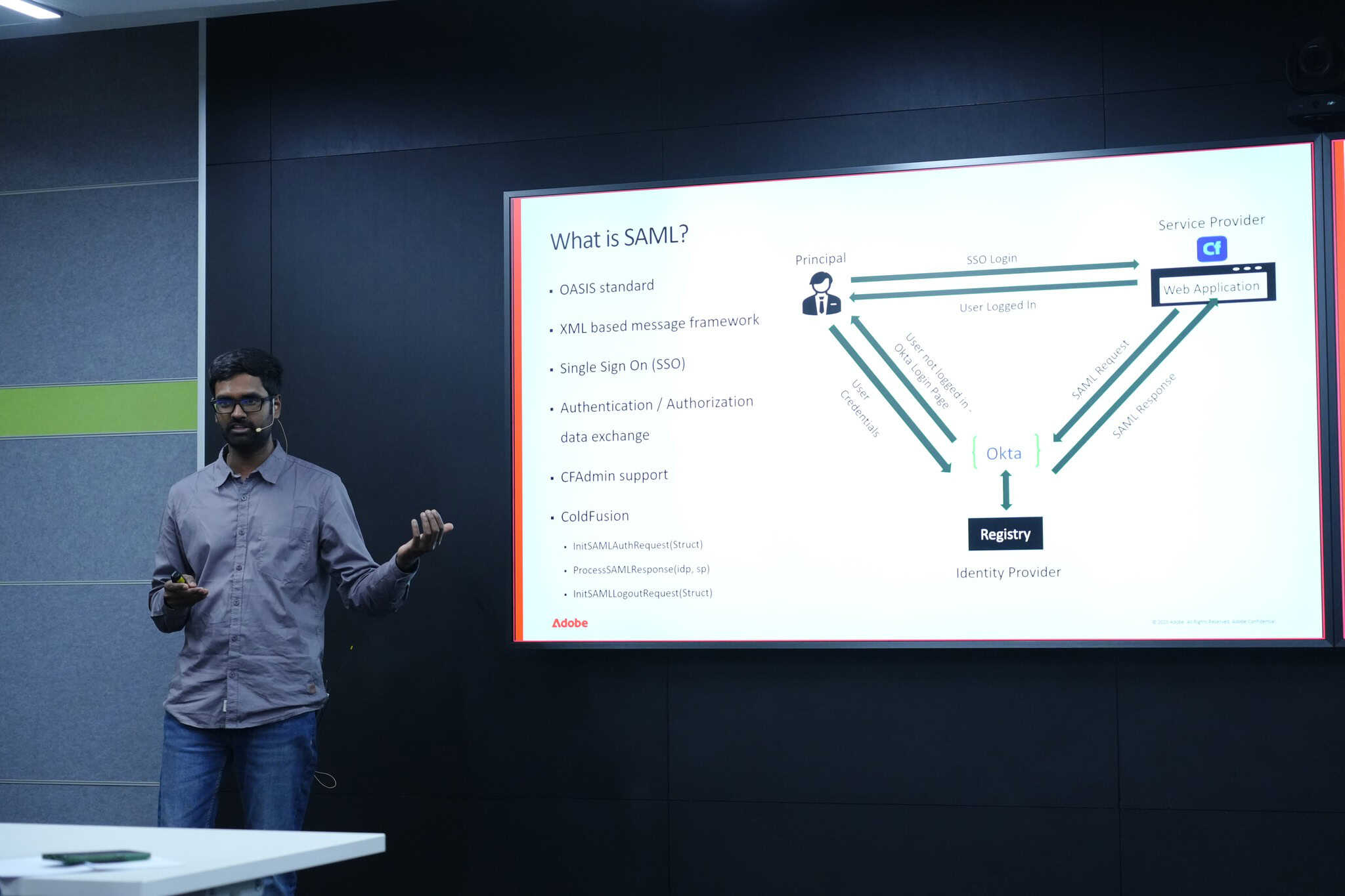 Teratech Team Presenting At Adobe Coldfusion Summit India Event.