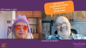 Michaela Light and Charlie Arehart in a podcast interview for TeraTech.