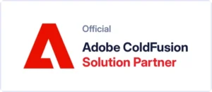 Official Adobe Coldfusion Solution Partner Logo With Red 'A' Symbol And Text.