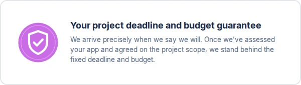 Project Deadline And Budget Guarantee Icon With Shield Symbol For Trust And Reliability.