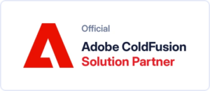 Official Adobe Coldfusion Solution Partner Logo With Red 'A' Symbol And Text.